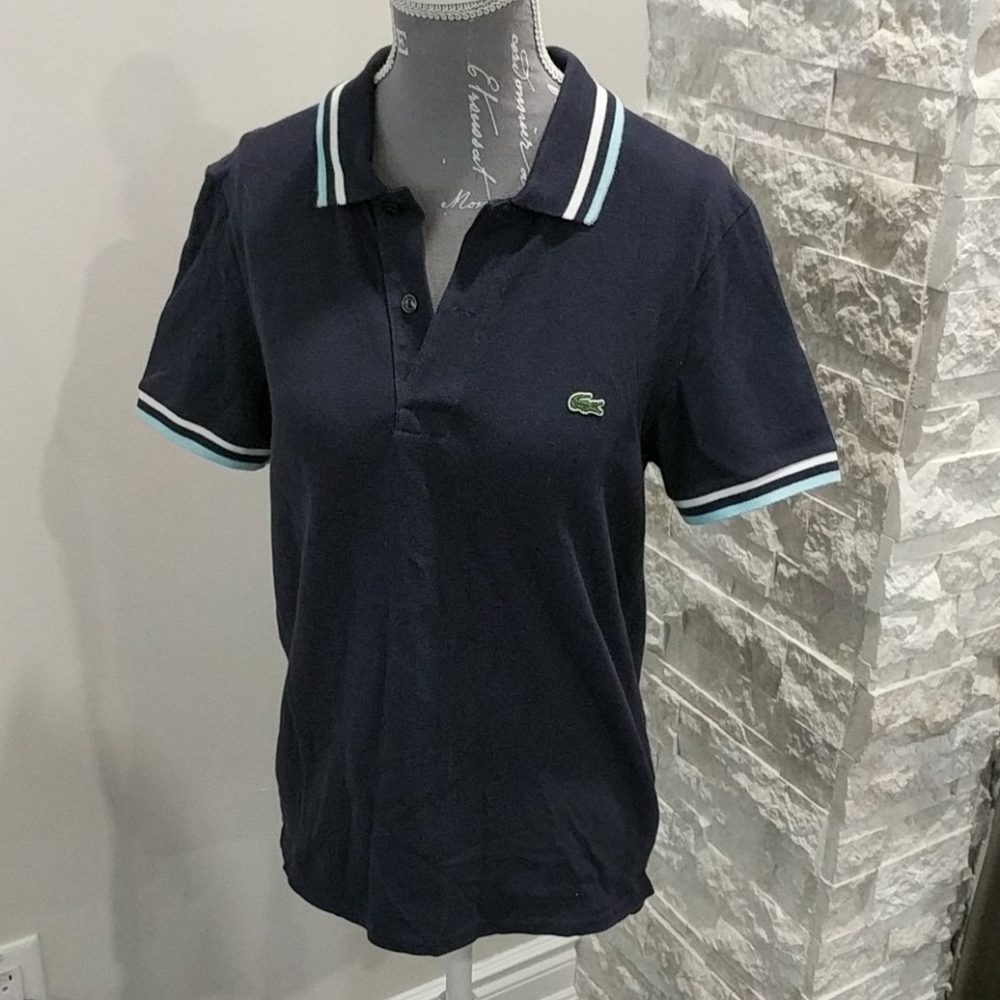 Lacoste Navy Blue Short Sleeve Polo Shirt